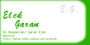 elek garan business card